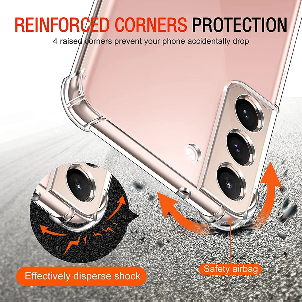 Techsuit Shockproof Clear Silicone prozirna maskica otporna na udarce za Samsung Galaxy S21 FE 5G
