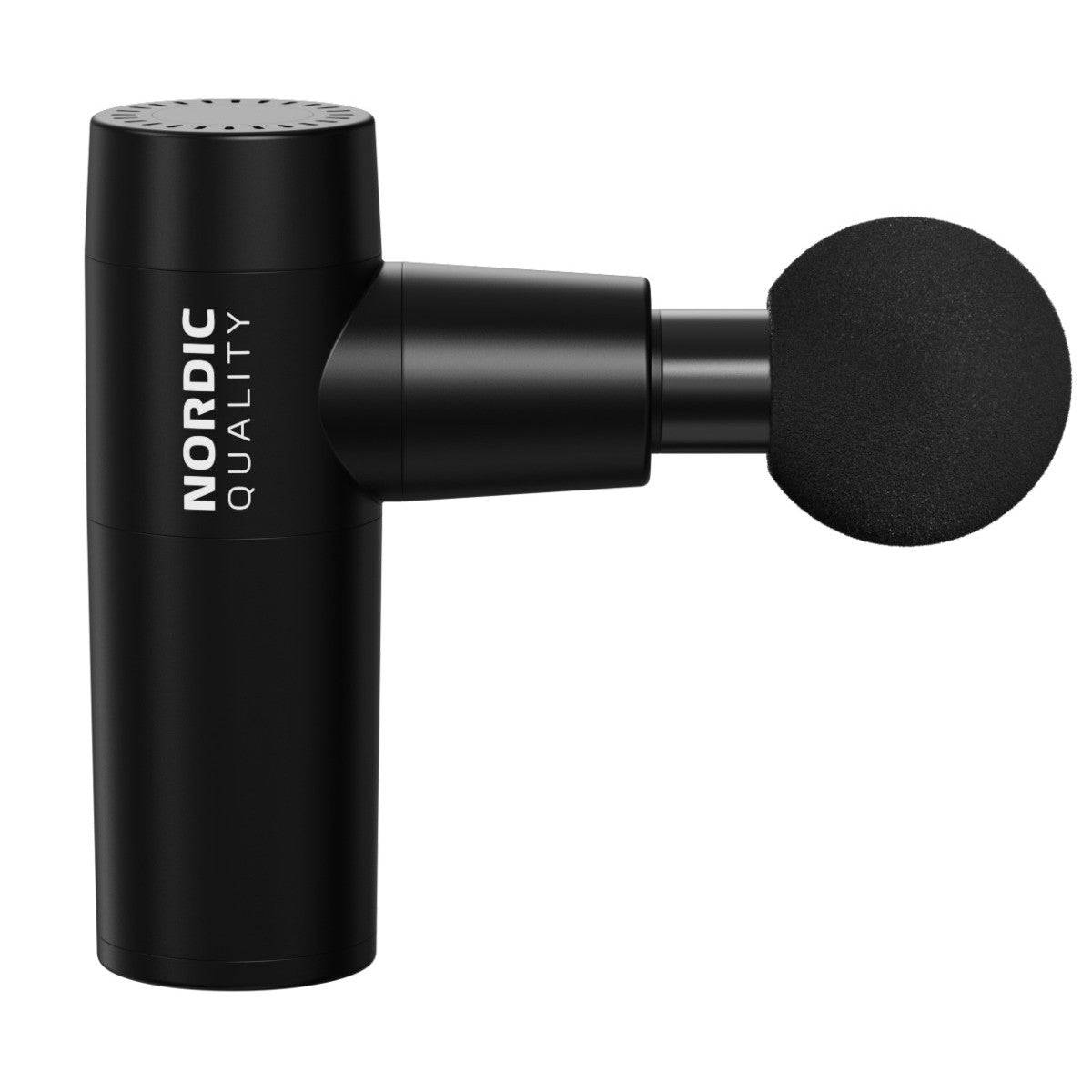 Nordic Quality - Mini masažer - gun s 6 različitih nastavaka - CRNI
