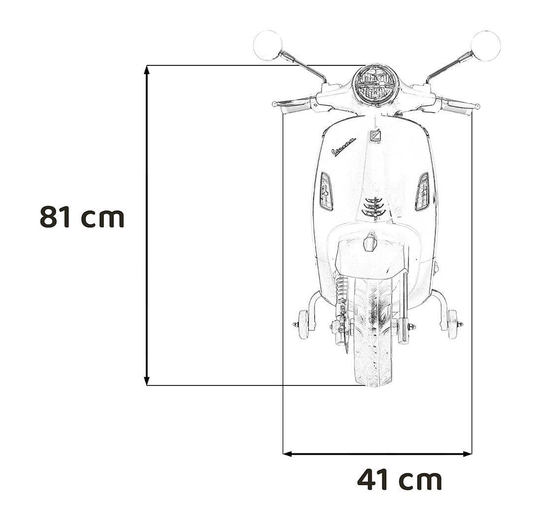 Licencirani motor na akumulator Vespa ROMA - žuta