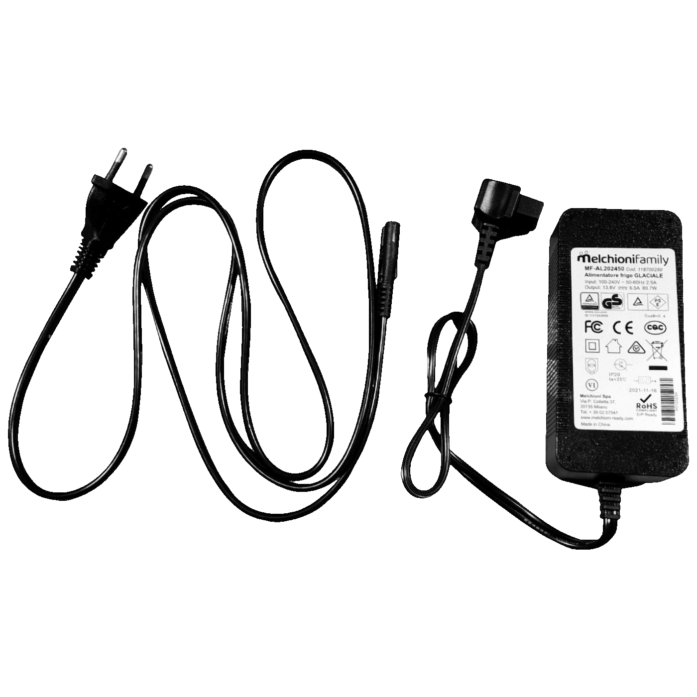 MELCHIONI family Napojni adapter za prijenosni hladnjak GLACIALE - GLACIALE refrigerator power supply