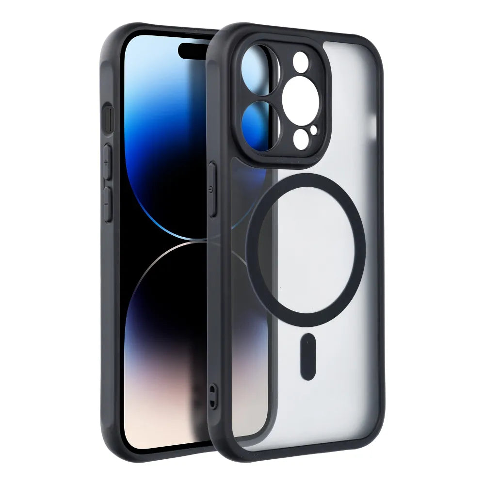 Full Matte Mag Cover maska kompatibilna s MagSafe za iPhone 14 Pro crna