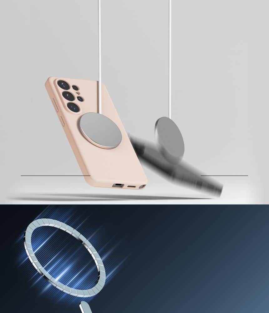 Ringke Silicone Magnetic MagSafe maska za Samsung Galaxy S26 Ultra – pink sand