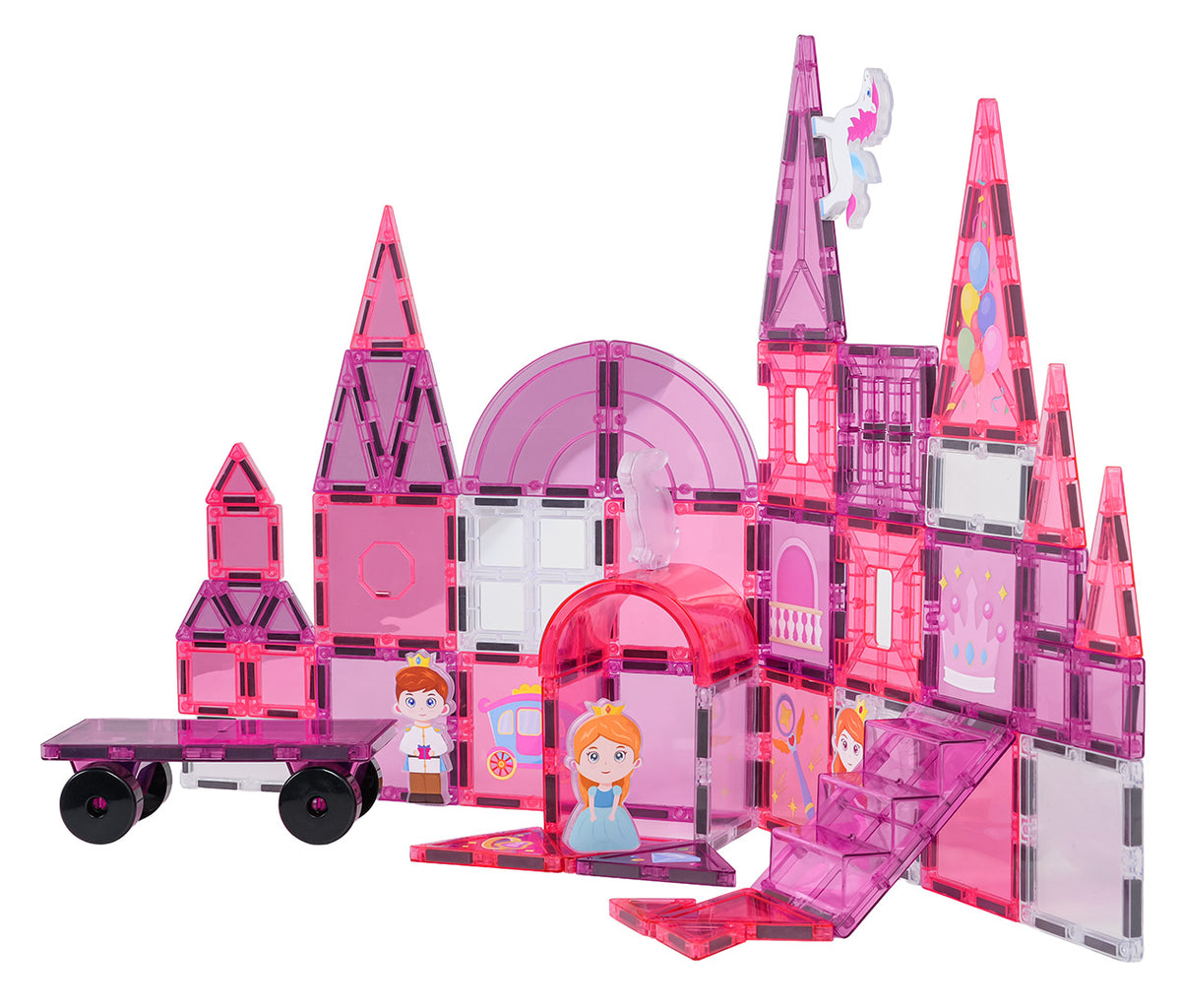 Pink Princess Magnetic Blocks Set 58 pcs.