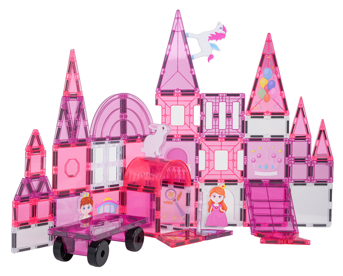 Pink Princess Magnetic Blocks Set 58 pcs.