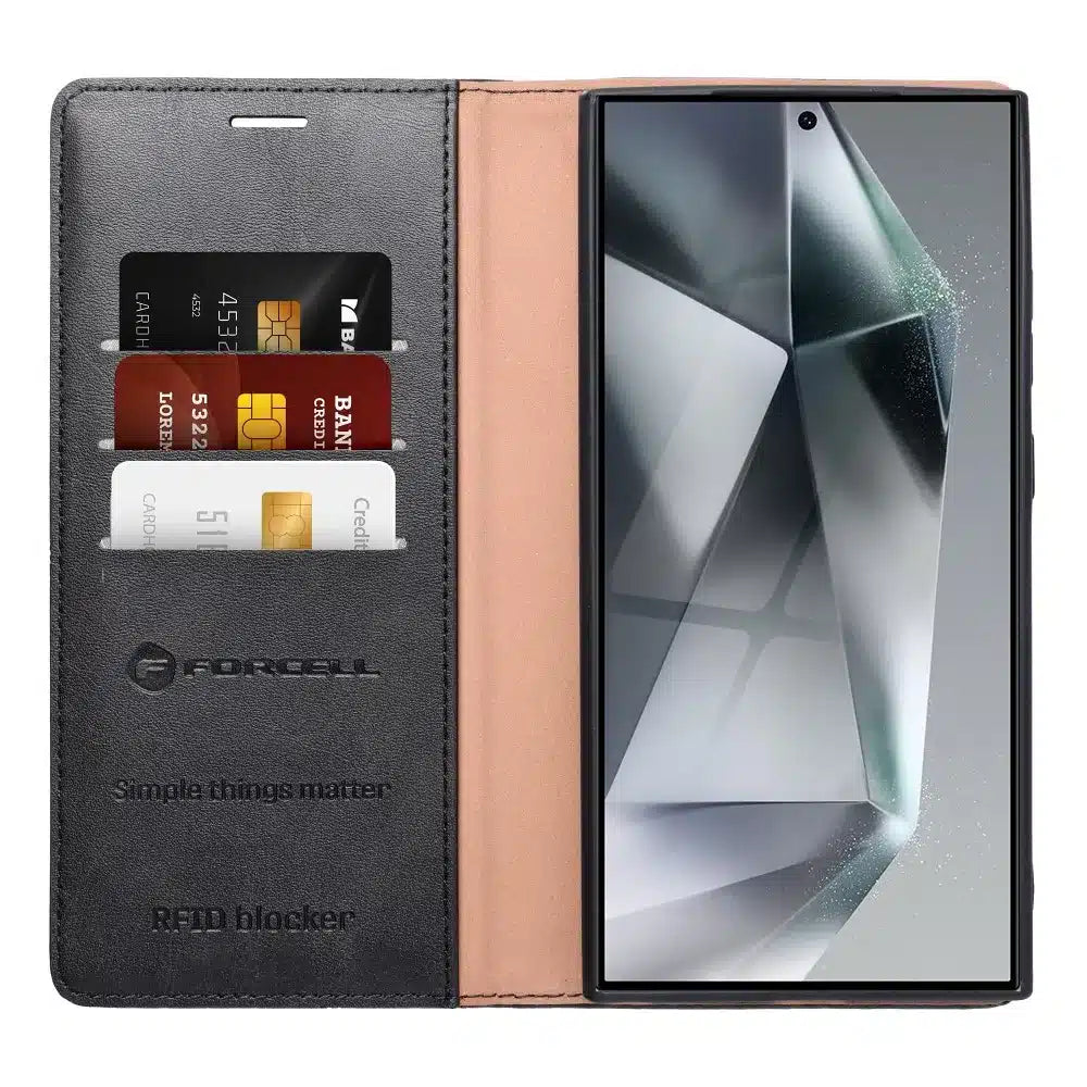 FORCELL F-PROTECT RFID Blocker preklopna futrola za SAMSUNG GALAXY S24 crna