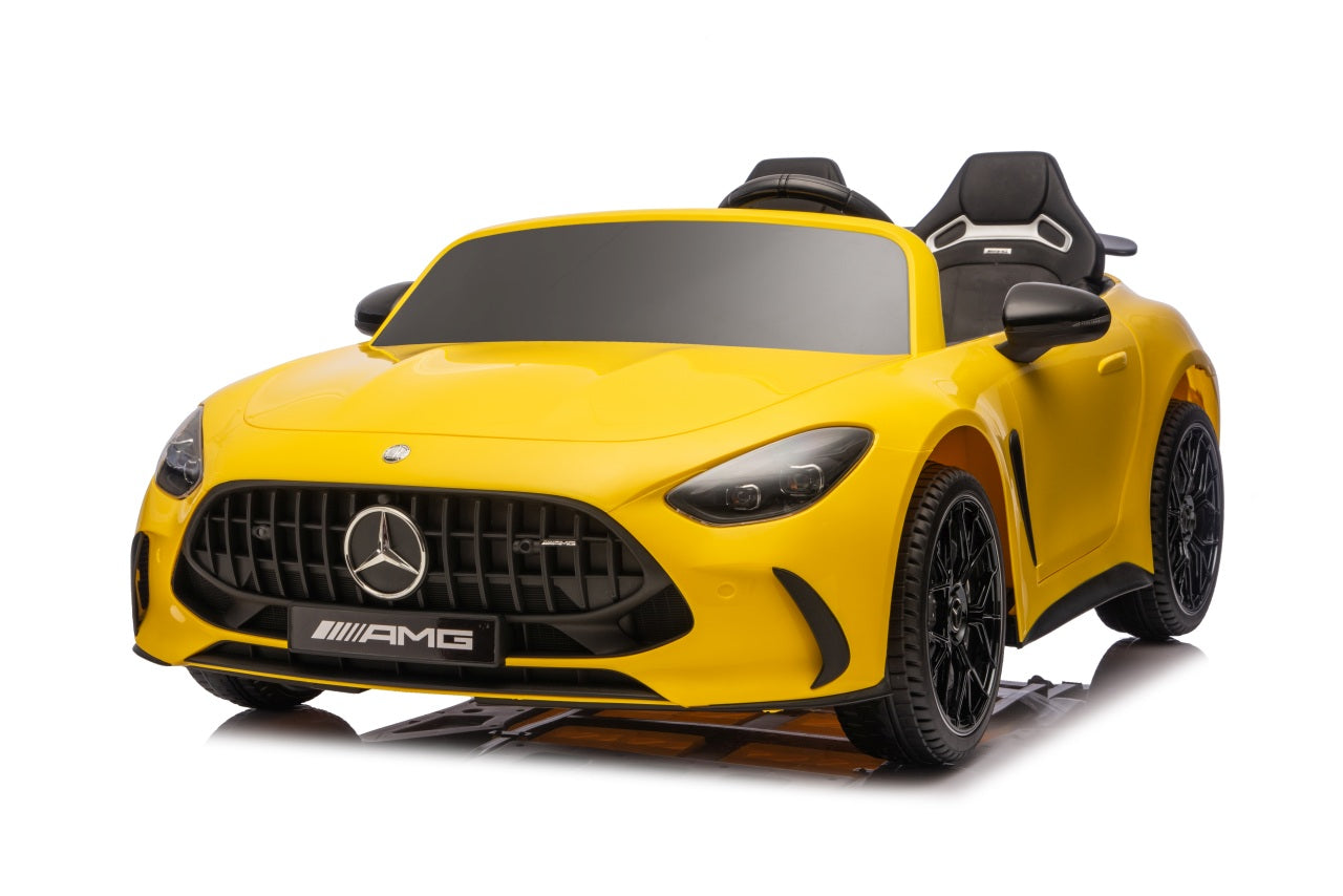 Licencirani auto na akumulator Mercedes Benz GT63 AMG - dvosjed - žuti