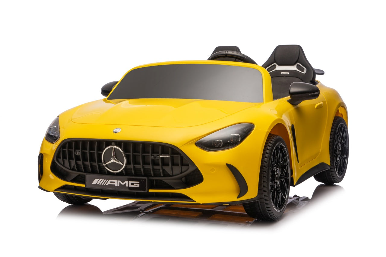 Licencirani auto na akumulator Mercedes Benz GT63 AMG - dvosjed - žuti
