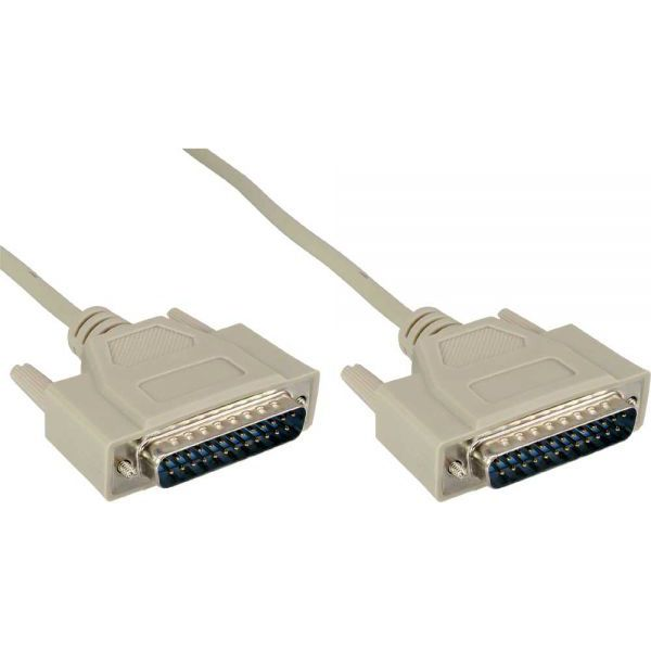 InLine 11112M serijski kabel Bež 2 m DB25M