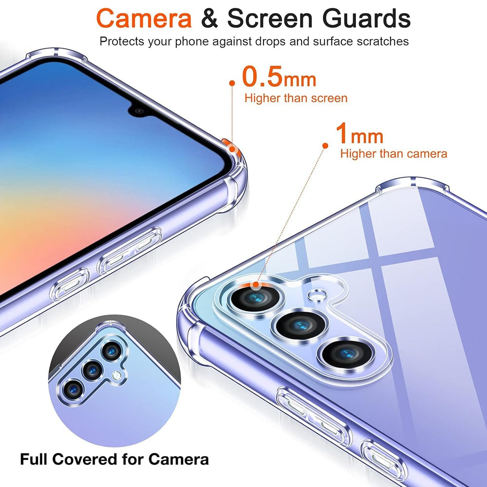 Techsuit Shockproof Clear Silicone prozirna maskica otporna na udarce za Samsung Galaxy A15 4G / A15 5G