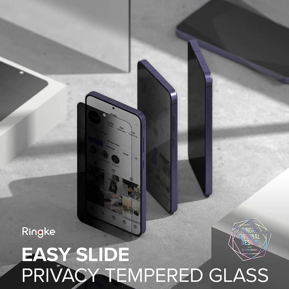 Ringke - Easy Slide kaljeno staklo (2 kom) za Samsung Galaxy S24 Plus - Privacy
