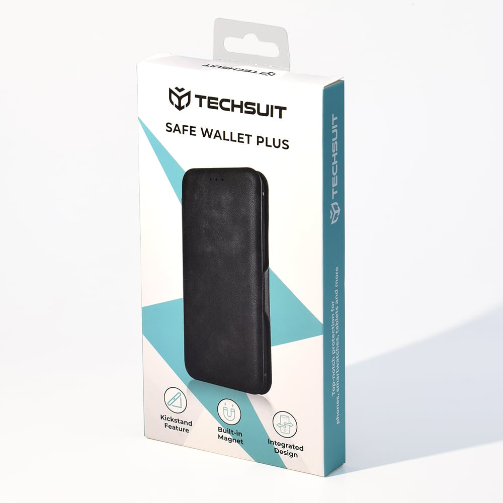 Techsuit Safe Wallet Plus preklopna futrola za Xiaomi 14 – crna