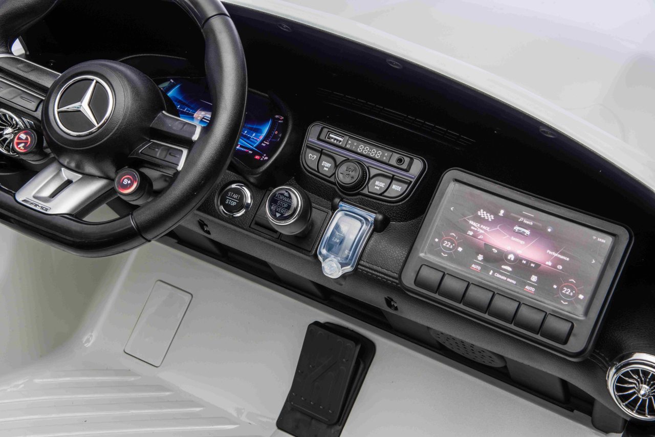 Licencirani auto na akumulator Mercedes Benz GT63 AMG - dvosjed - bijeli