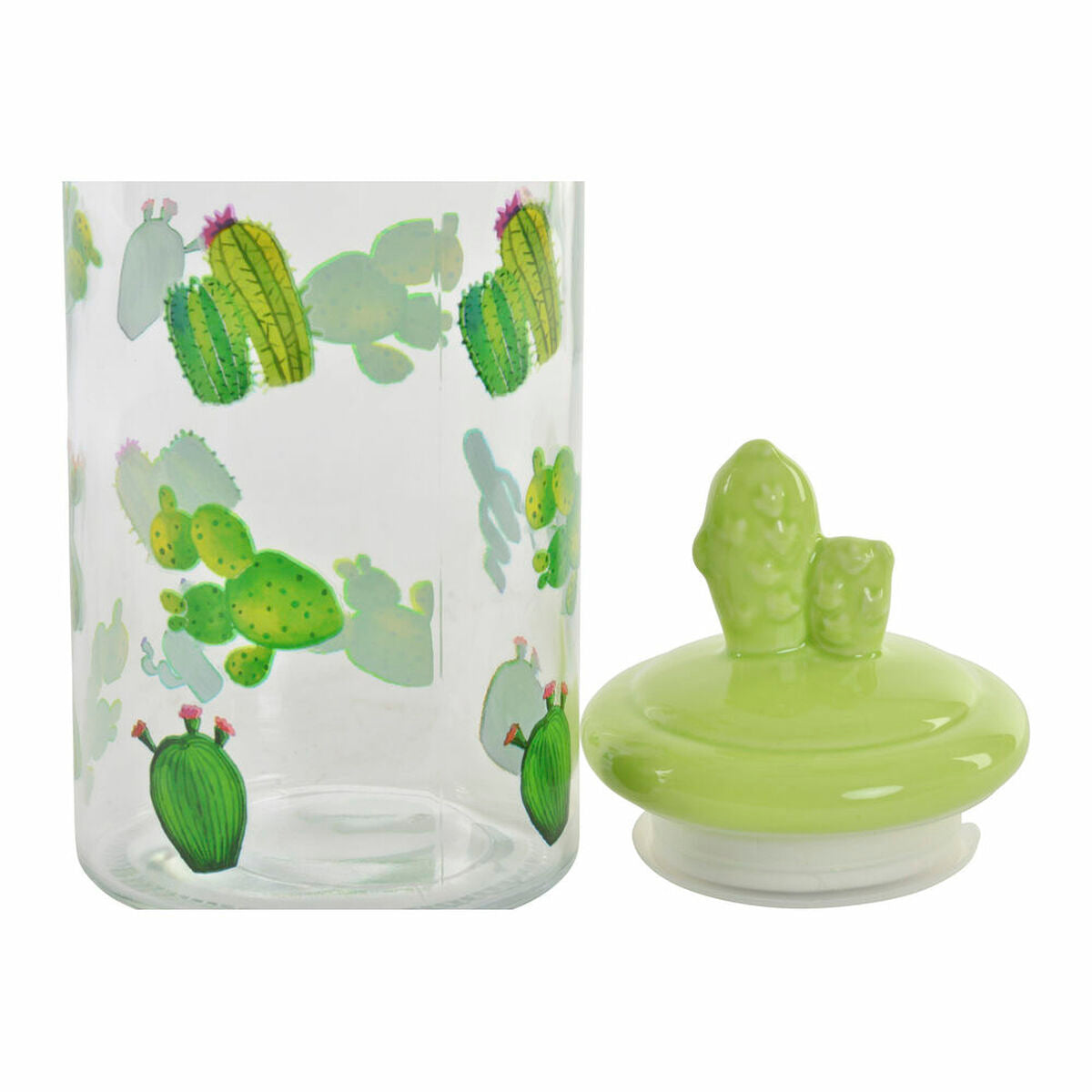 Čamac DKD Home Decor Keramika Kristal Kaktus PE Boho (1400 ml) (10,5 x 28 cm)