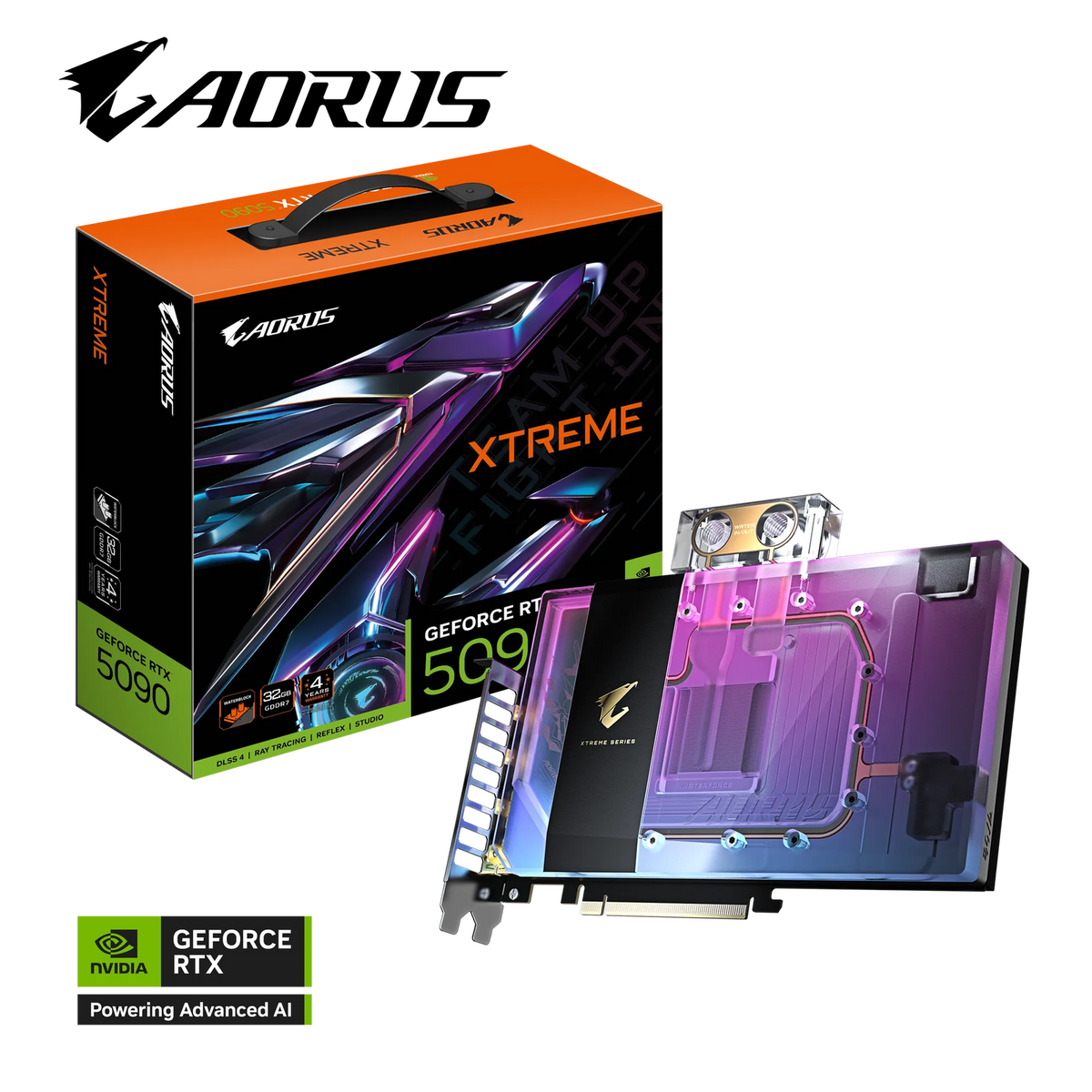GIGABYTE AORUS GeForce RTX 5090 XTREME WATERFORCE WB 32G NVIDIA 32 GB GDDR7