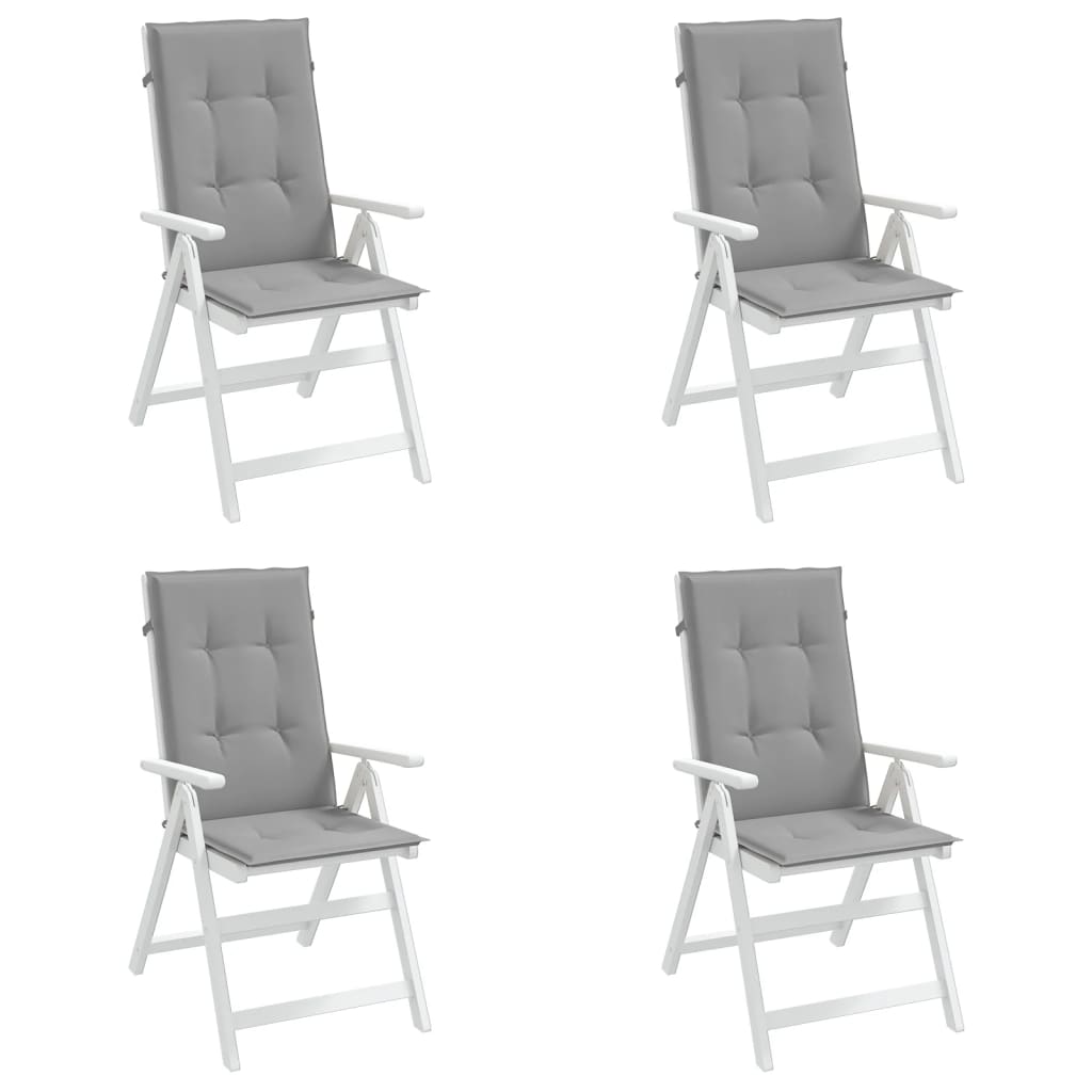 Jastuci za vrtne stolice 4 kom sivi 120 x 50 x 3 cm od tkanine