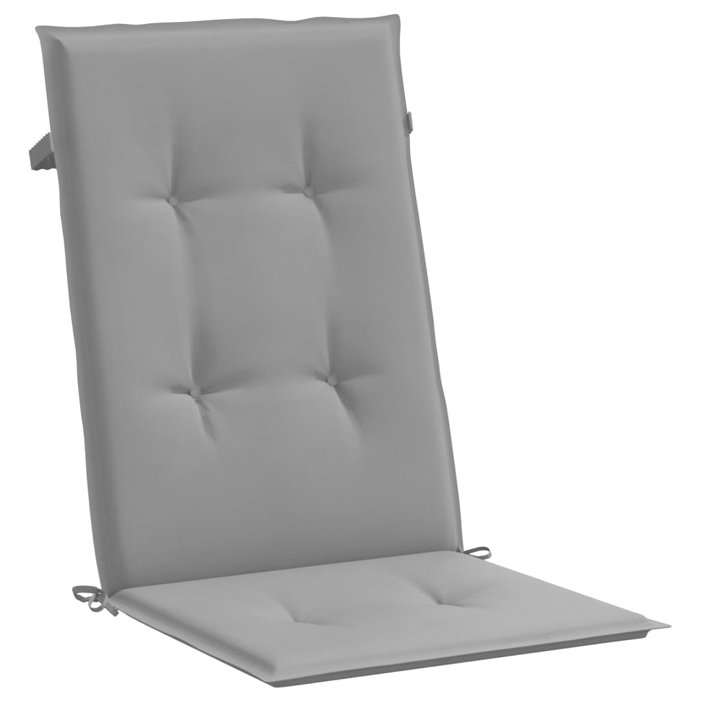 Jastuci za vrtne stolice 4 kom sivi 120 x 50 x 3 cm od tkanine