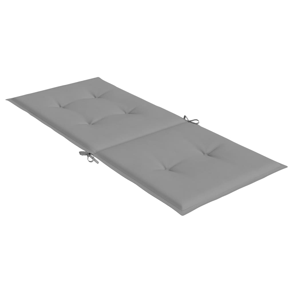 Jastuci za vrtne stolice 4 kom sivi 120 x 50 x 3 cm od tkanine