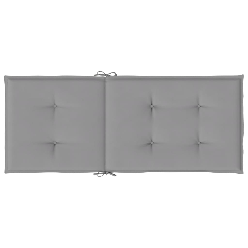 Jastuci za vrtne stolice 4 kom sivi 120 x 50 x 3 cm od tkanine