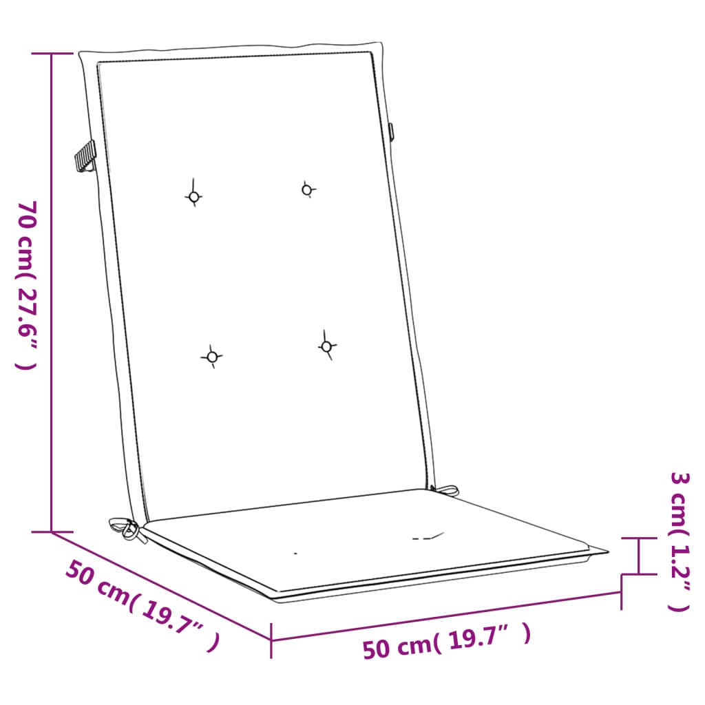 Jastuci za vrtne stolice 4 kom sivi 120 x 50 x 3 cm od tkanine