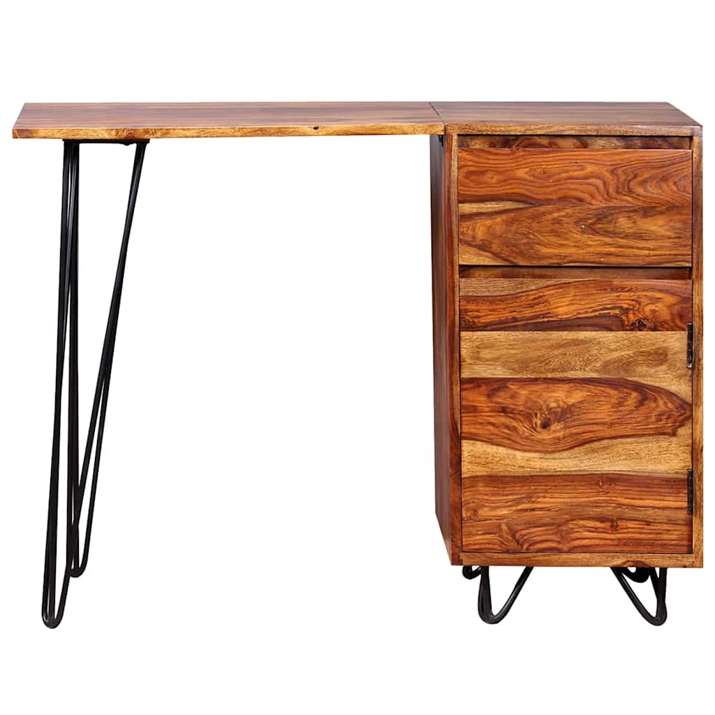 Pisaći Stol s 1 Ladicom i 1 Odjeljkom Masivno Drvo Akacije