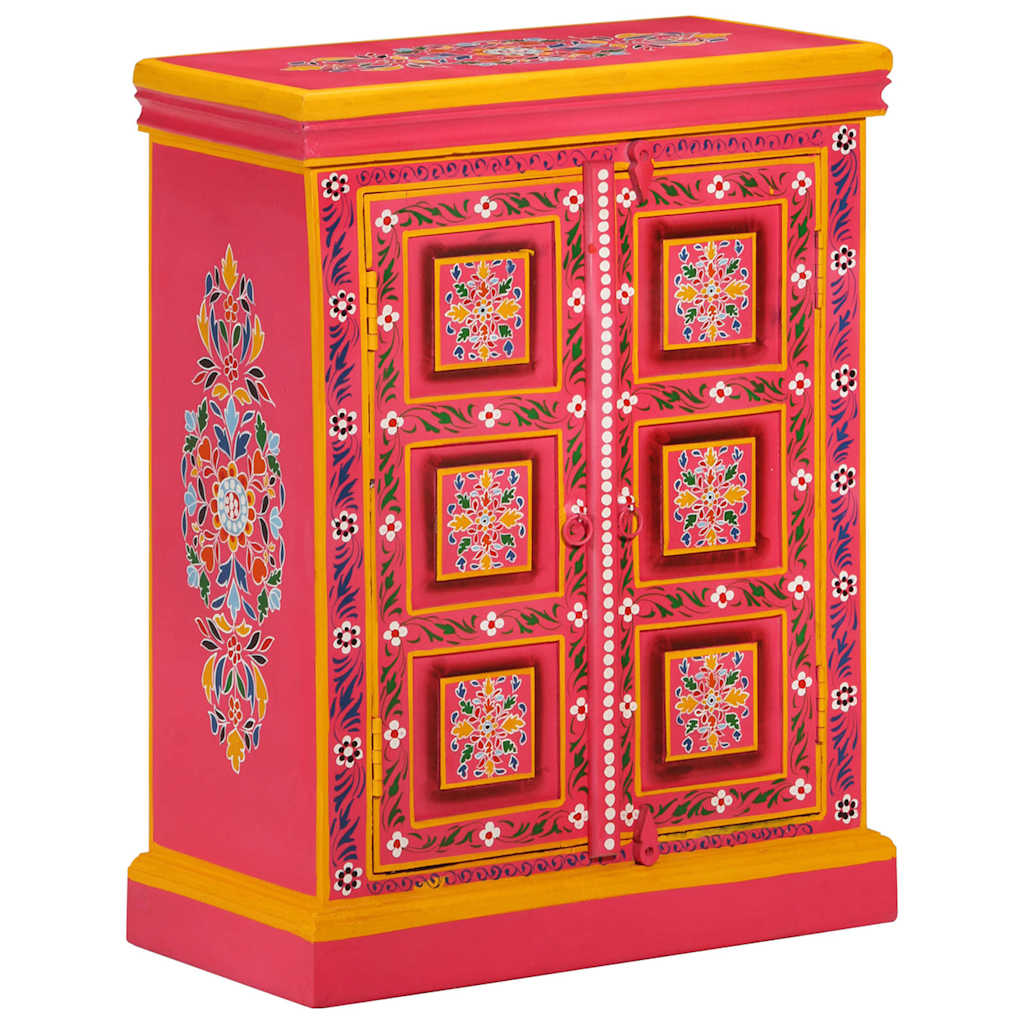 Komoda od Masivnog Drva Manga Ružičasta Ručno Obojena