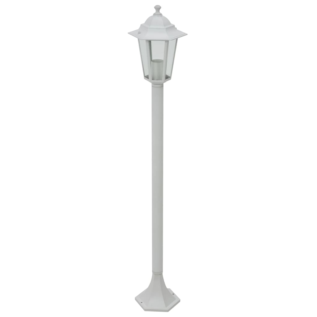 Vrtna stupna svjetiljka od aluminija 6 kom E27 110 cm bijela