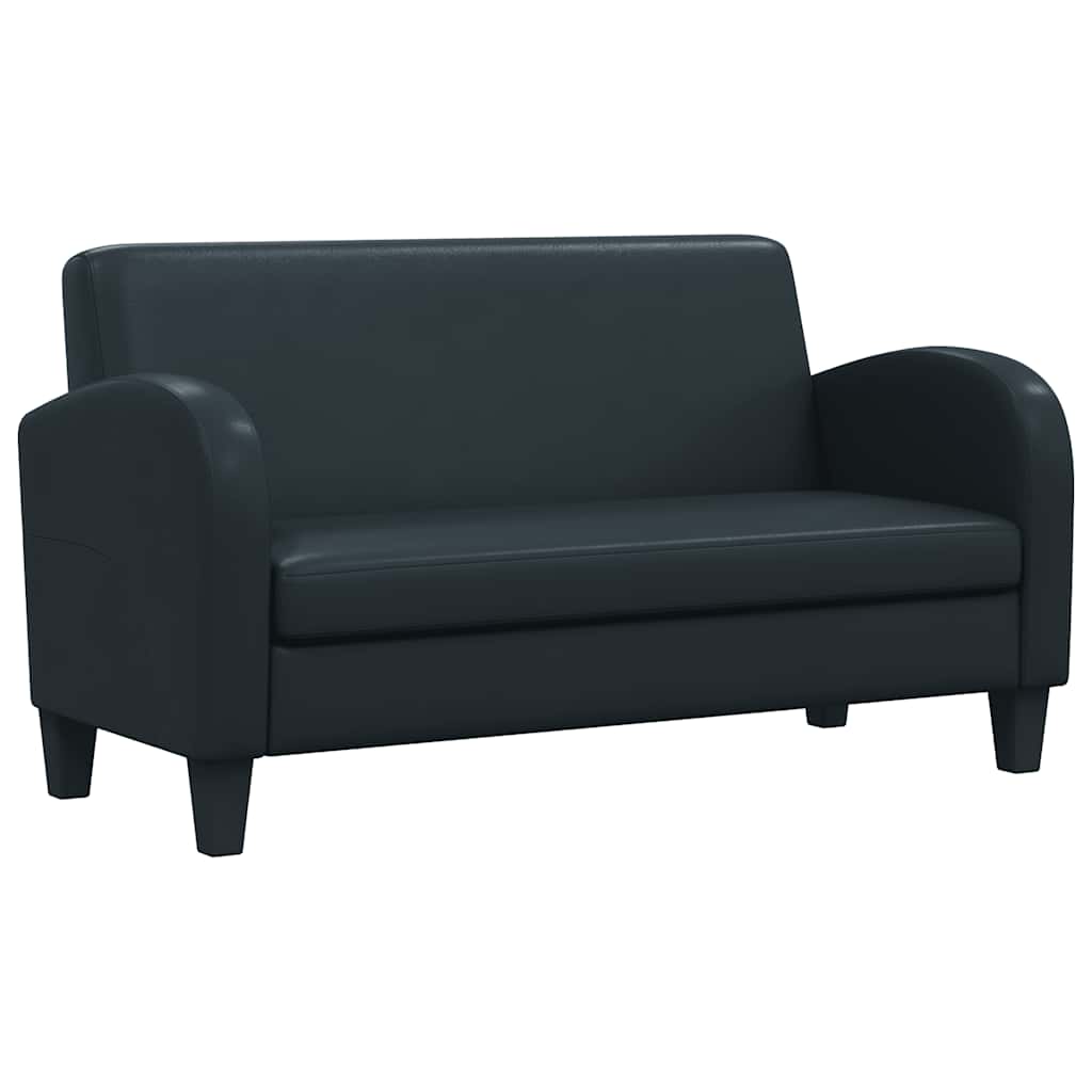 2-dijelni set sofa od umjetne kože crni