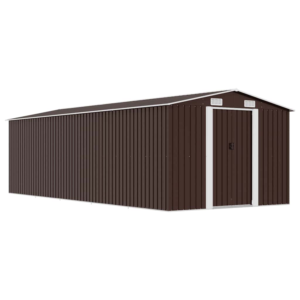 Vrtno spremište 257 x 580 x 181 cm metalno smeđe