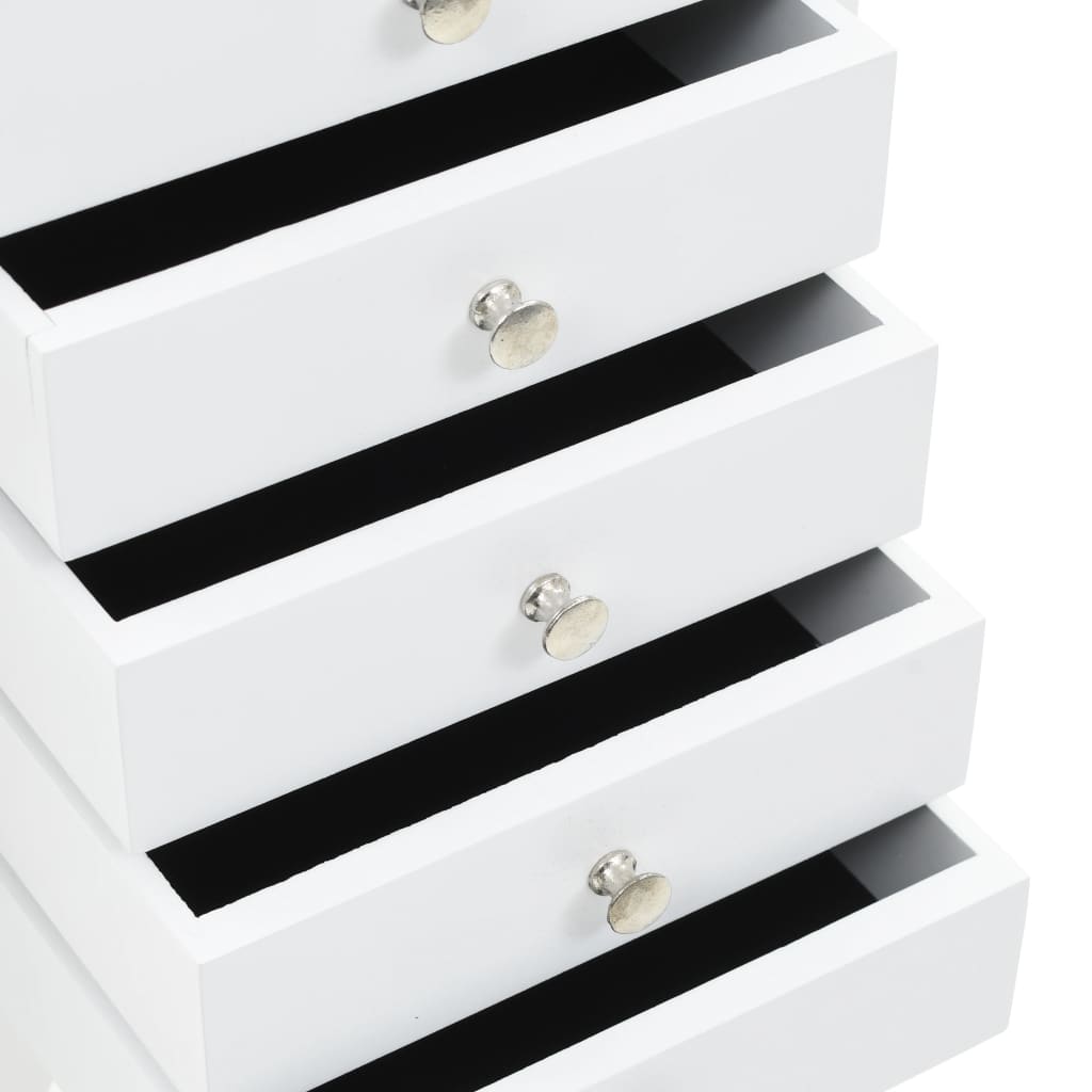 Samostojeći ormarić za nakit bijeli