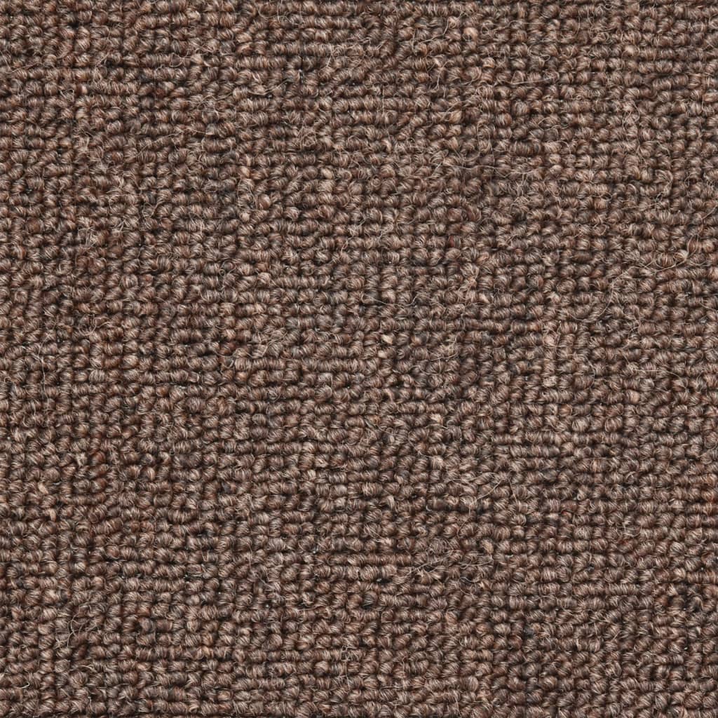 Prostirke za stepenice 15 kom 56x17x3 cm boje kave, poluokrugle