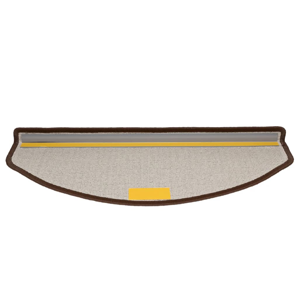 Prostirke za stepenice 15 kom 65x24x4 cm boje kave, poluokrugle, velike