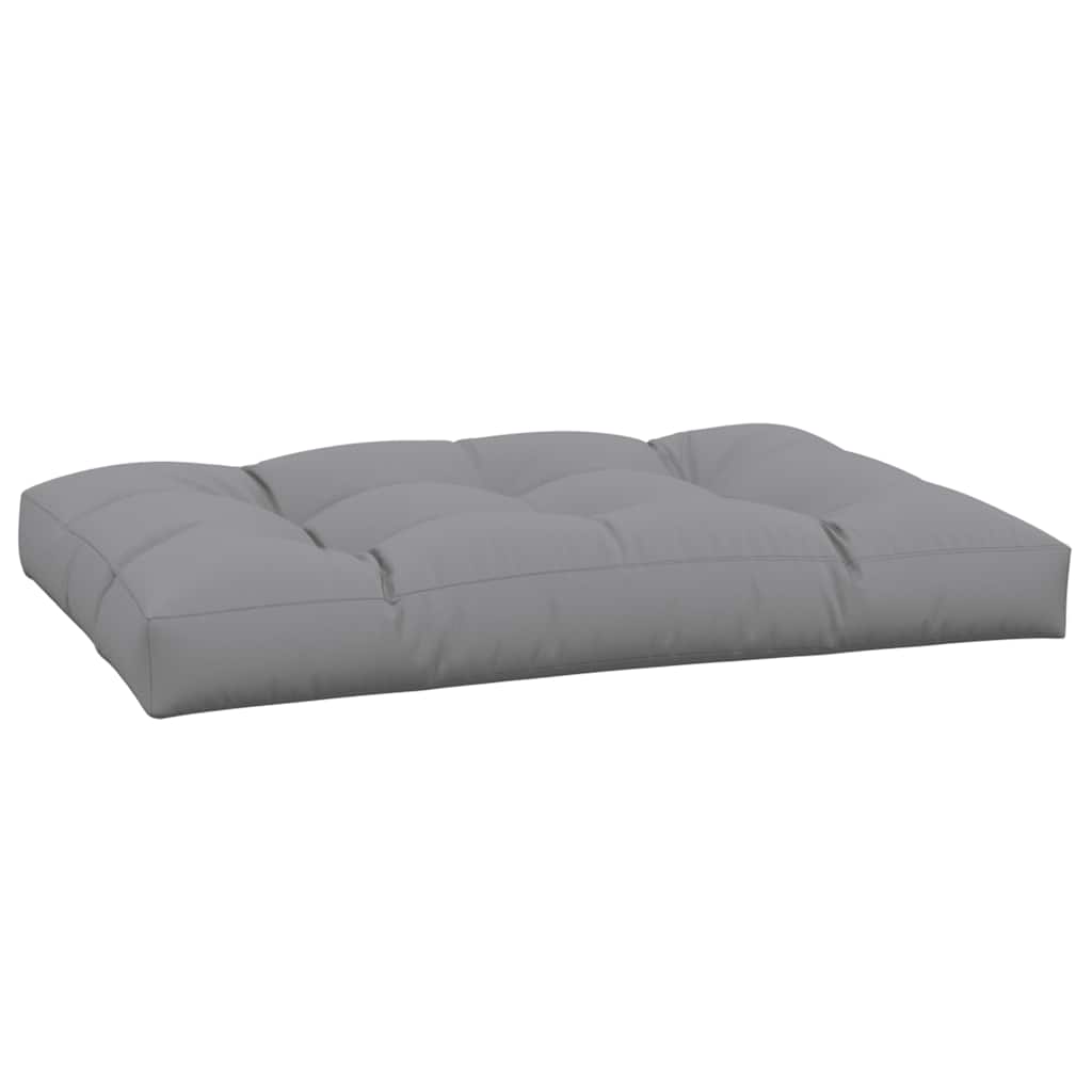 Jastuk za palete 120 x 80 x 12 cm sivi od tkanine