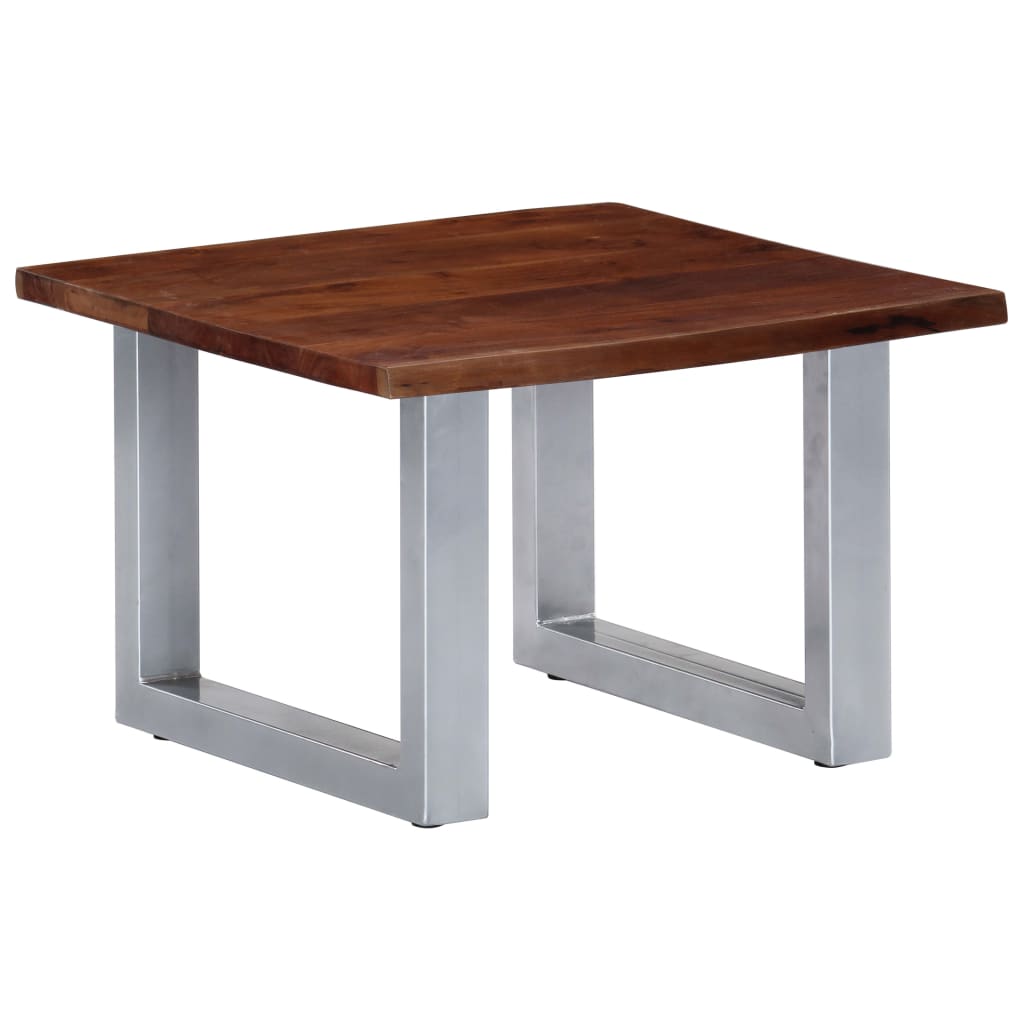 Stolić za kavu sa živim rubovima 60x60x40 cm od bagremovog drva