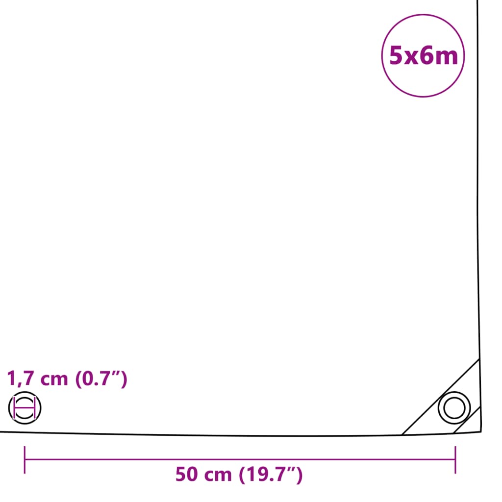 Cerada 650 g/m² 5 x 6 m plava