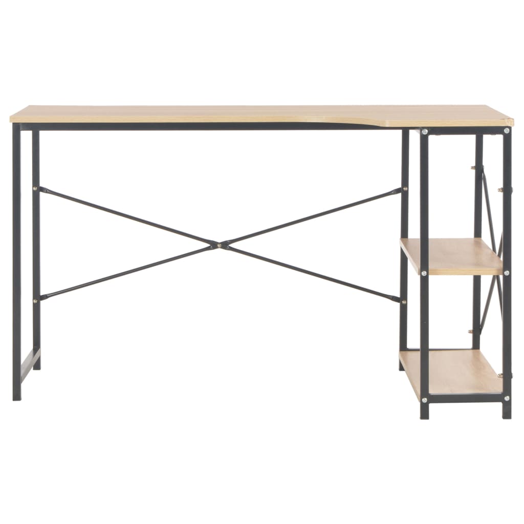 Stol za računalo crni i boja hrasta 120 x 72 x 70 cm