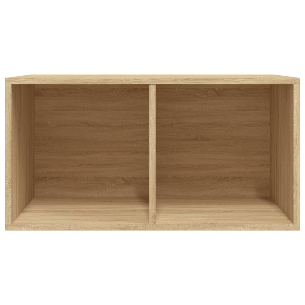 Kutija za pohranu vinilnih ploča boja hrasta 71x34x36 cm drvena