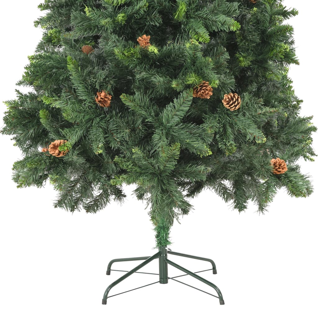 Umjetno božićno drvce sa šiškama zeleno 210 cm