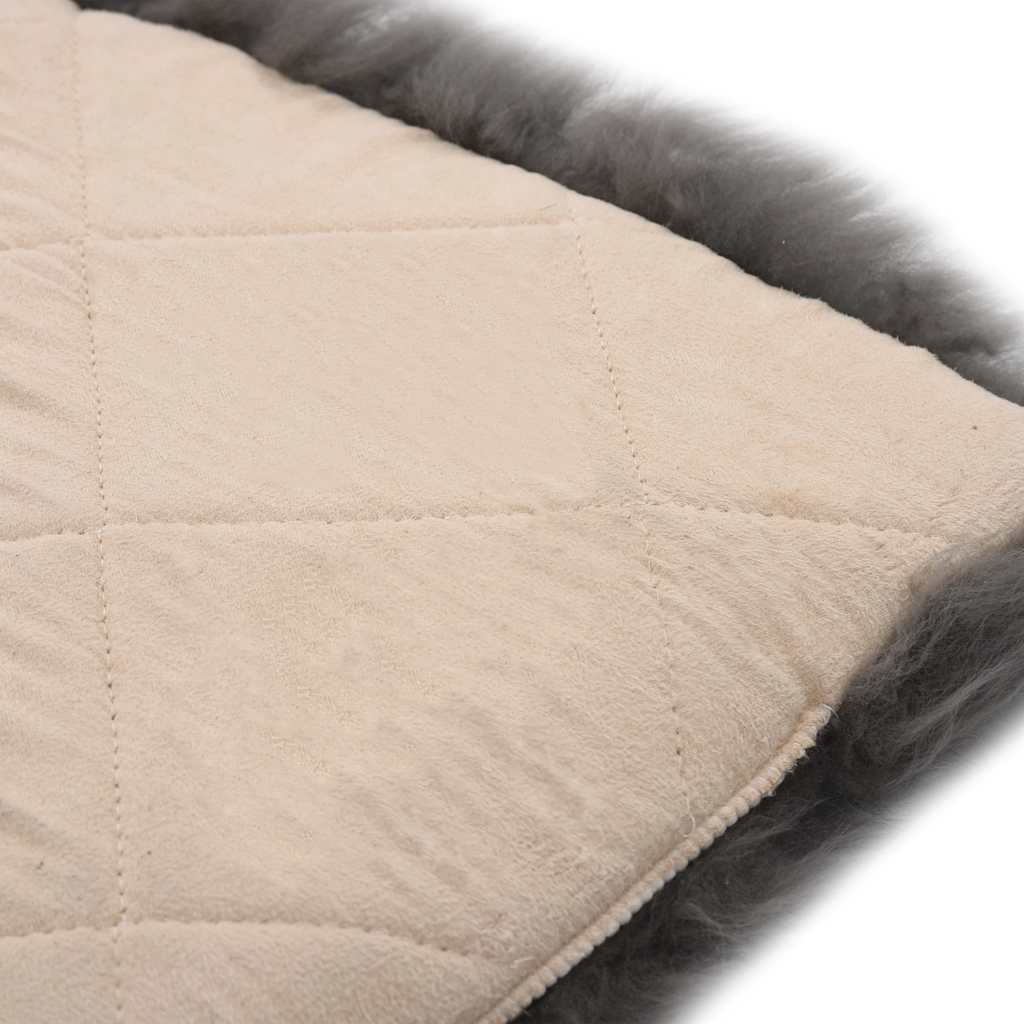 Jastučići za stolice 2 kom svjetlosivi 40 x 40 cm ovčja koža