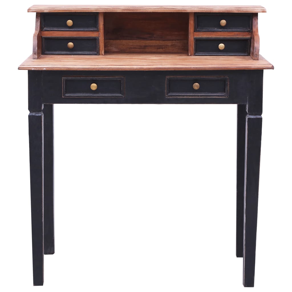 Pisaći stol s ladicama 90 x 50 x 101 cm masivno drvo mahagonija