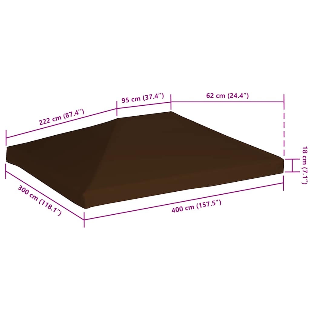 Pokrov za sjenicu 310 g/m² 3 x 4 m smeđi
