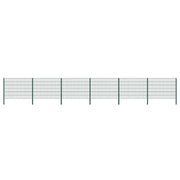 Ogradni panel sa stupovima od željeza 1040x120 cm zeleni