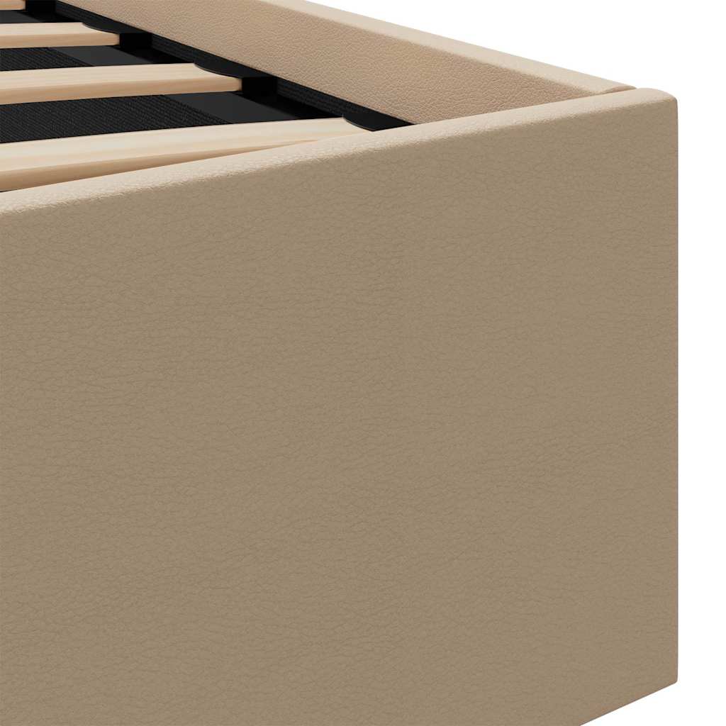 Hidraulični okvir za krevet LED boja cappuccina 90 x 200 cm