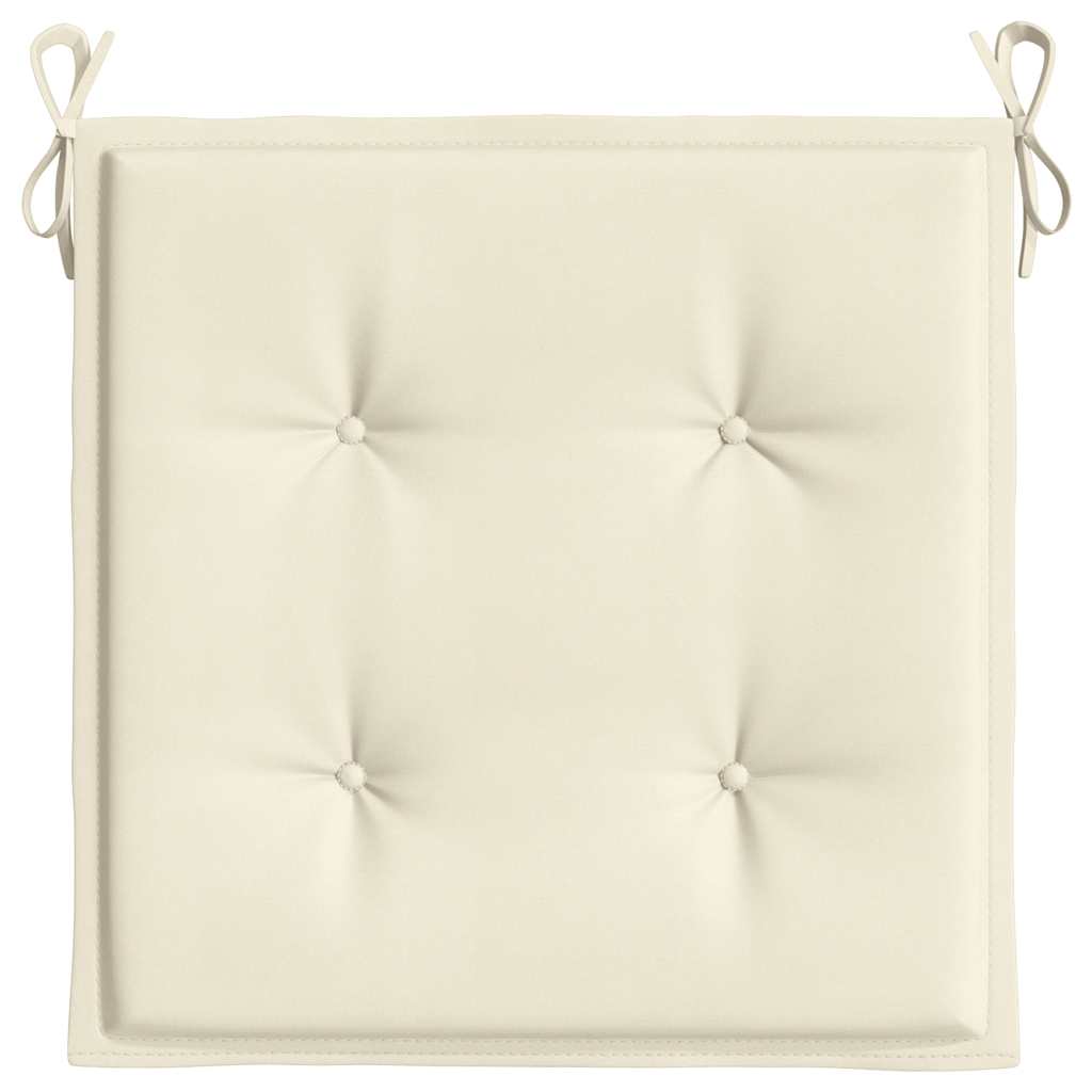 Jastuci za vrtne stolice 4 kom krem 40x40x4 cm od tkanine