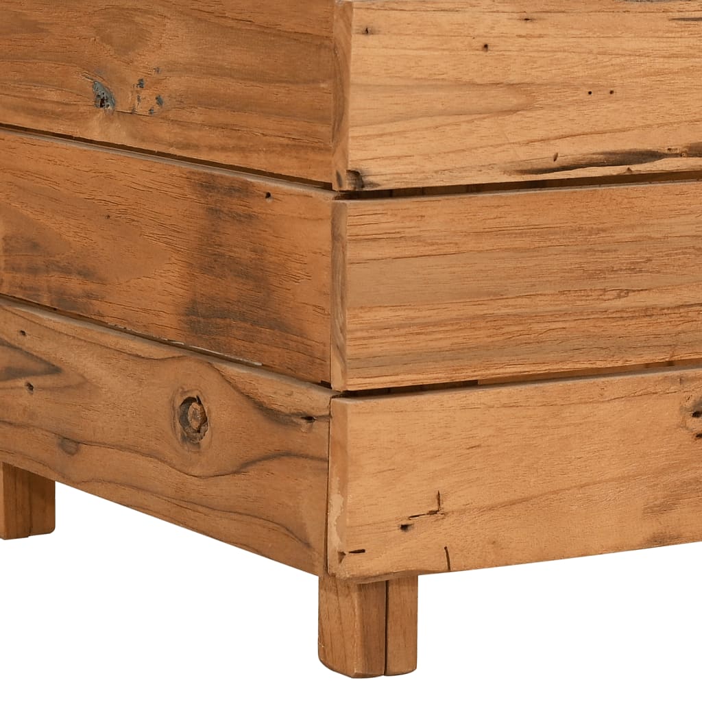 Povišena gredica 150 x 40 x 55 cm reciklirana tikovina i čelik