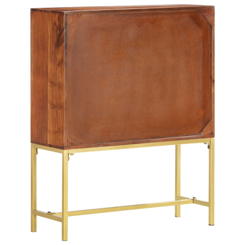 Visoka komoda od masivnog bagremovog drva 80 x 30 x 100 cm
