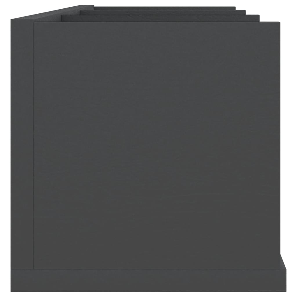 Zidna polica za CD-ove siva 75 x 18 x 18 cm konstruirano drvo