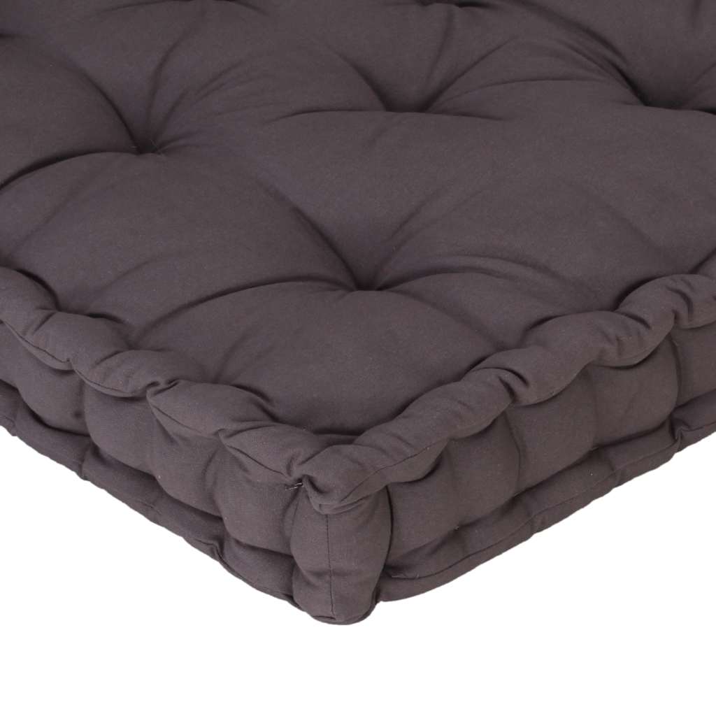 Paletni podni jastuk pamučni 120 x 80 x 10 cm antracit