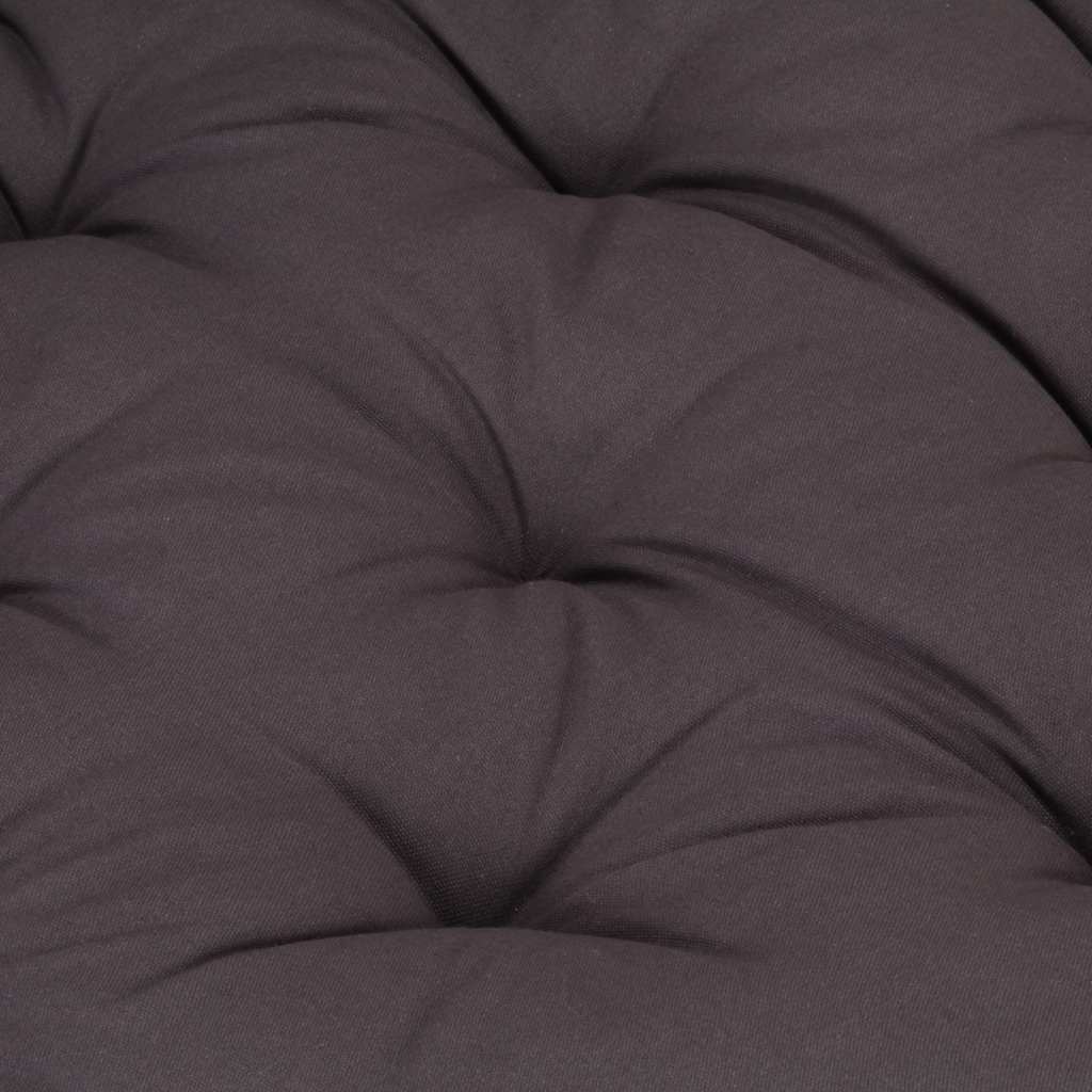 Paletni podni jastuk pamučni 120 x 80 x 10 cm antracit