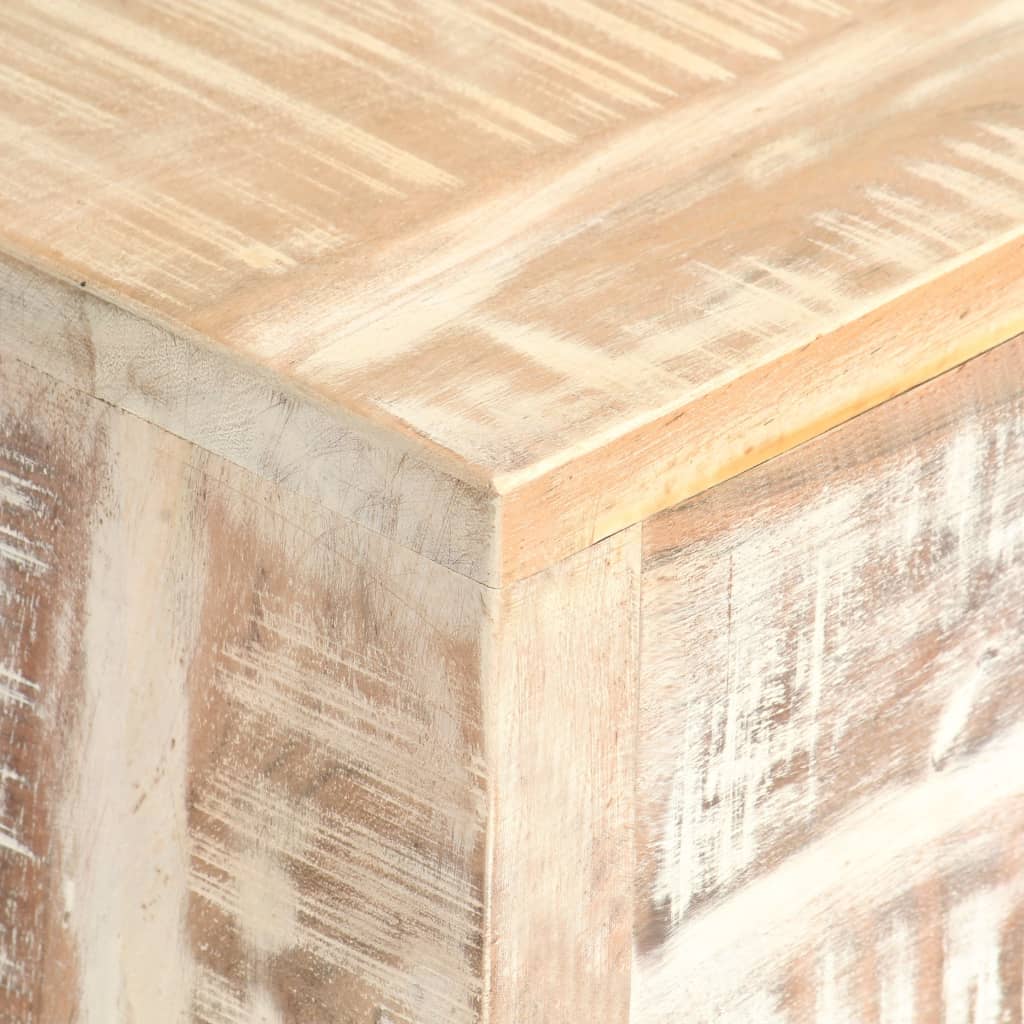 Komoda bijela 73 x 30 x 75 cm od masivnog bagremovog drva