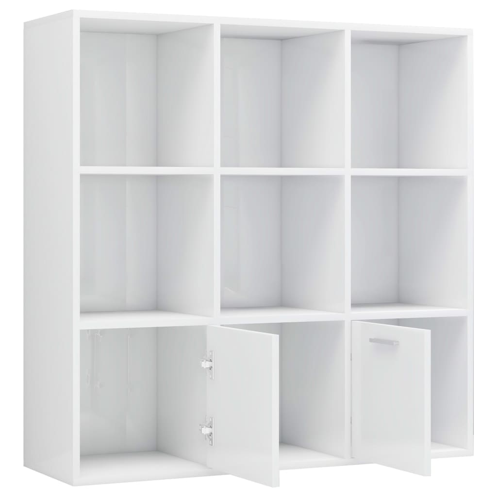 Ormarić za knjige sjajni bijeli 98x30x98 cm konstruirano drvo